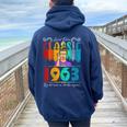 Abigail Name Mom Born In 1963 Mother's Day Women Oversized Hoodie Back Print Navy Blue