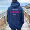 The Best Cadence Ever Quote For Named Cadence Women Oversized Hoodie Back Print Navy Blue