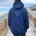 Christian Bible Genesis 123 Bless Israel Love Peace Support Women Oversized Hoodie Back Print Navy Blue