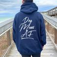 Dog Mom Af For Mommy Life Accessories Clothes Women Oversized Hoodie Back Print Navy Blue