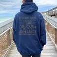 It's Not Easy Being My Wife's Arm Candy Jokes Husband Women Oversized Hoodie Back Print Navy Blue