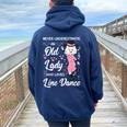 Line Dancing Choreographer Dance Teacher Grandma Dancer Women Oversized Hoodie Back Print Navy Blue