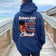 October Girl I'm Not Getting Old I'm Just Becoming A Classic Women Oversized Hoodie Back Print Navy Blue