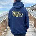 Really Again History Lover History Teacher Professor Women Oversized Hoodie Back Print Navy Blue