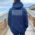 Never Underestimate An Old Man Who Is Also A Veteran Groovy Women Oversized Hoodie Back Print Navy Blue