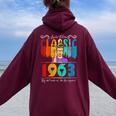 Abigail Name Mom Born In 1963 Mother's Day Women Oversized Hoodie Back Print Maroon