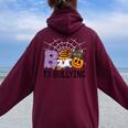 Boo Anti Bullying Halloween 2023 Orange Unity Day Girl Women Oversized Hoodie Back Print Maroon
