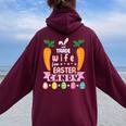 Carrots Bunny Face Will Trade Wife For Easter Candy Eggs Women Oversized Hoodie Back Print Maroon