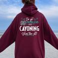 Cayoning Cayoning Solves Them All Women Oversized Hoodie Back Print Maroon