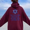 Christian Bible Genesis 123 Bless Israel Love Peace Support Women Oversized Hoodie Back Print Maroon
