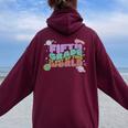 Fifth Grade Is Out Of This World 5Th Grade Outer Space Women Oversized Hoodie Back Print Maroon