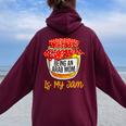 Being An Arab Mom Is My Jam Meme Women Oversized Hoodie Back Print Maroon