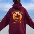 Horses Witch Halloween Brooms Are For Amateurs Women Oversized Hoodie Back Print Maroon