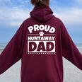 Huntaway Dog Dad Proud Women Oversized Hoodie Back Print Maroon