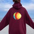Layers Of The Earth Geology Teacher Student Women Oversized Hoodie Back Print Maroon