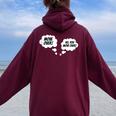 Pregnancy Announcement Future Mom Expecting Parents Dad Women Oversized Hoodie Back Print Maroon