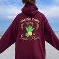 Snake Plant Mother In Law's Tongue For Plant Lovers Women Oversized Hoodie Back Print Maroon