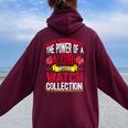 Never Underestimate Power Of A Girl With A Watch Collection Women Oversized Hoodie Back Print Maroon