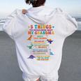 5 Things You Should Know About My Grandma Crazy Grandma Women Oversized Hoodie Back Print White