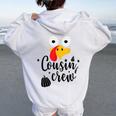 Cousin Crew Thanksgiving Family Matching Turkey Day Fall Women Oversized Hoodie Back Print White