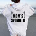 Cute Mom's Spaghetti Food Lover Italian Chefs Women Oversized Hoodie Back Print White