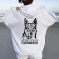 Life Is Better Czechoslovakian Wolfdog Dog Mom Dog Women Oversized Hoodie Back Print White