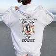 Never Underestimate An Old Lady Who Loves Cats December Women Oversized Hoodie Back Print White