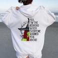 Yes I'm The Redhead Witch Everyone Warned You About Women Oversized Hoodie Back Print White