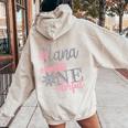 Nana Of Little Miss Onederful 1St Birthday Family Party Women Oversized Hoodie Back Print Sand