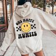 One Happy Dude 1St Birthday One Cool Auntie Family Matching Women Oversized Hoodie Back Print Sand