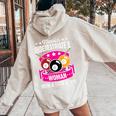 Pool Never Underestimate A Woman With A Cute Stick Billiard Women Oversized Hoodie Back Print Sand