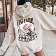 Retro Desert Cowgirl I Got A Heart Like A Truck Western Women Oversized Hoodie Back Print Sand