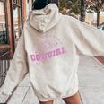 Save A Horse Ride A Cowgirl Lesbian Western Subtle Pride Women Oversized Hoodie Back Print Sand