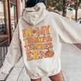 In My Thankful Teacher Era Retro Autumn Thanksgiving Teacher Women Oversized Hoodie Back Print Sand