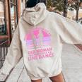 Never Underestimate An Old Woman Who Loves Line Dance Women Oversized Hoodie Back Print Sand