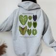 Colocasia Foliage Plants Aroid Lover Anthurium Women Oversized Hoodie Back Print Sport Grey Colocasia Foliage Plants Aroid Lover Anthurium Women Oversized Hoodie Back Print Sport Grey