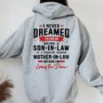Never Dreamed Son-In-Law From Awesome Mother-In-Law Women Oversized Hoodie Back Print Sport Grey