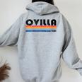Ovilla Tx Hometown Pride Retro 70S 80S Style Women Oversized Hoodie Back Print Sport Grey