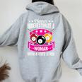 Pool Never Underestimate A Woman With A Cute Stick Billiard Women Oversized Hoodie Back Print Sport Grey