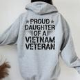 Proud Daughter Of A Vietnam Veteran Vintage For Men Women Oversized Hoodie Back Print Sport Grey