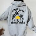 Punta Cana Beach Souvenir Rd Dominican Republic 2022 Women Oversized Hoodie Back Print Sport Grey