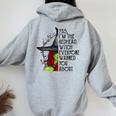 Yes I'm The Redhead Witch Everyone Warned You About Women Oversized Hoodie Back Print Sport Grey