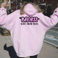 Badass Wife Mom Boss Moms Life Cute Working Women Oversized Hoodie Back Print Light Pink