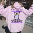 It's Not My Fault You Thought I Was Normal Owl Lover Women Oversized Hoodie Back Print Light Pink