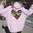 Be Kind Unity Day Orange Anti Bullying Leopard Heart Women Oversized Hoodie Back Print Light Pink