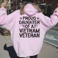Proud Daughter Of A Vietnam Veteran Vintage For Men Women Oversized Hoodie Back Print Light Pink