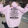 Never Underestimate An Old Lady Who Loves Gardening Reading Women Oversized Hoodie Back Print Light Pink