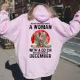 Never Underestimate A Woman With A Dd-214 December Women Oversized Hoodie Back Print Light Pink