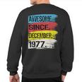 Awesome Since December 1977 Capricorn Sagittarius Birthday Sweatshirt Back Print