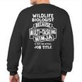 Biology Zoology Major Wildlife Biologist Sweatshirt Back Print